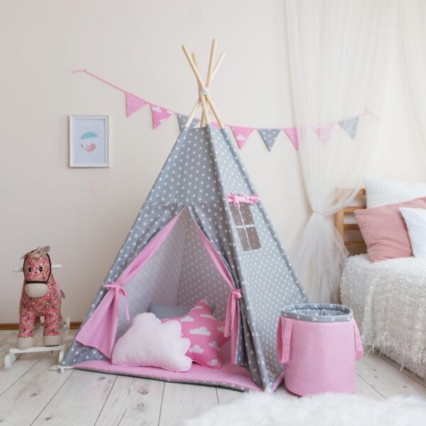 Grey Stars and Pink Dots